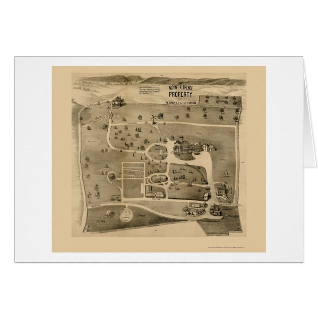 Peekskill auf dem Hudson, NY panoramische Karte - (Vorderseite (Horizontal))