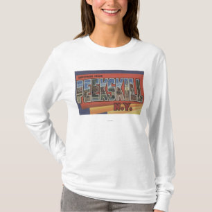 Peekskill, New York - große Buchstabe-Szenen T-Shirt