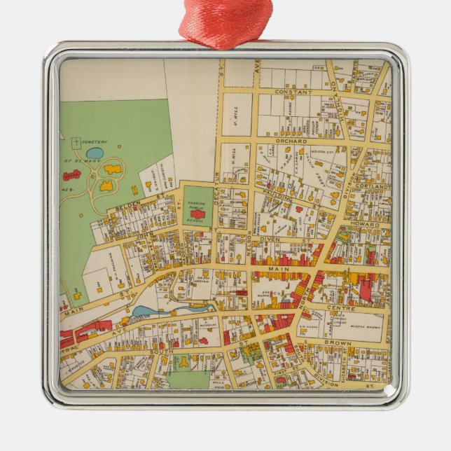 Peekskill Silbernes Ornament (Vorne)
