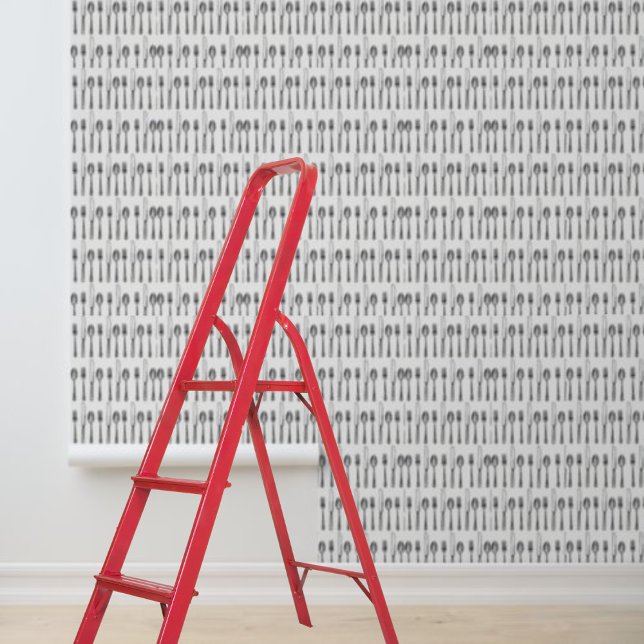 Peel and Stick Papier peint Cuillère fourche de co (Peel and Stick Wallpaper Knife Fork Spoon Wallpaper)