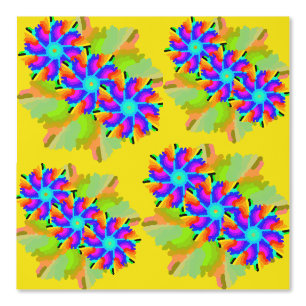 Peel- und Stick-Tapete 4 - Gelb und Blume Tapete
