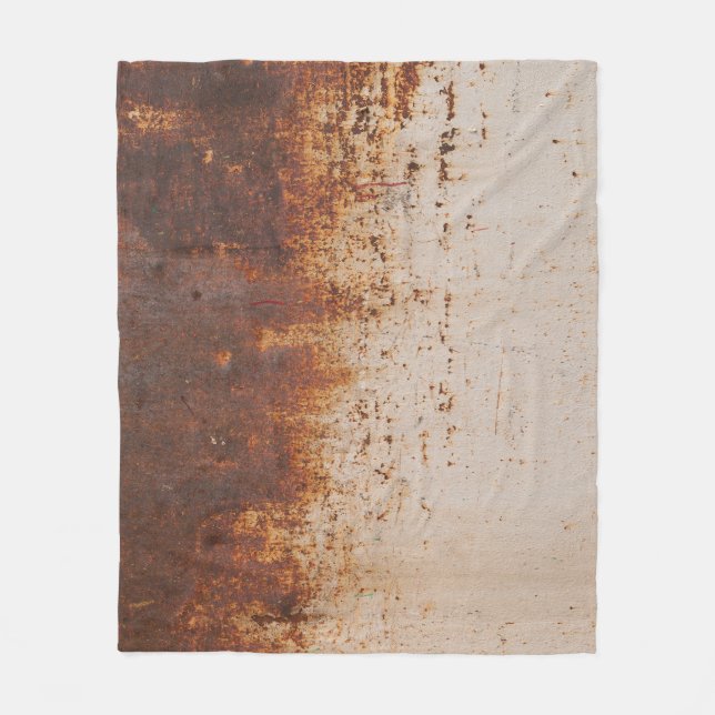 Peeling Farbe, rostige Wandstruktur. Fleecedecke (Vorderseite)