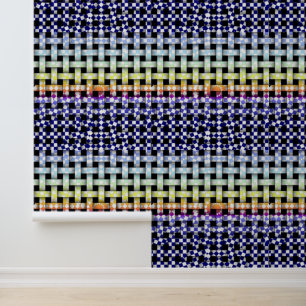 Peeling Gelb Orange Lila Blue Woven Tapete