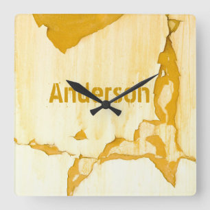 Peeling Quadratische Wanduhr