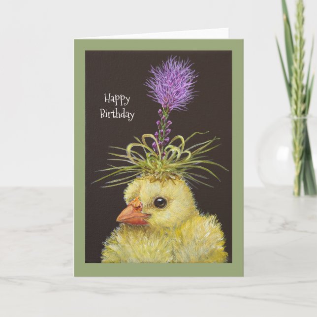 Peep avec carte d'anniversaire de liatris (Devant)