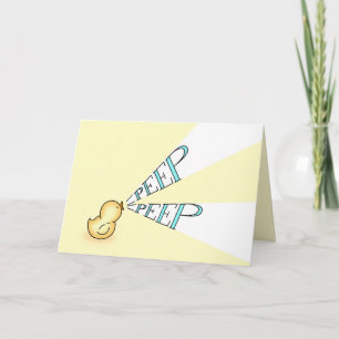 Peep Peep Petite poussette, carte de Pâques