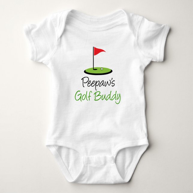 Peepaws Golf-Freund Baby Strampler (Vorderseite)