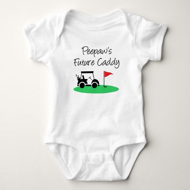 Peepaws zukünftiges Transportgestell Baby Strampler (Vorderseite)