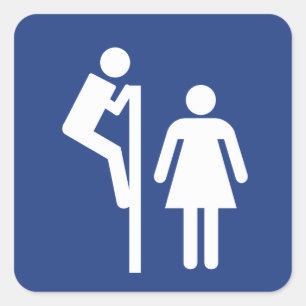 Peeper Quadratischer Aufkleber