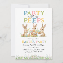 Peeps Easter Invitation Custom Kids Easter Party Einladung