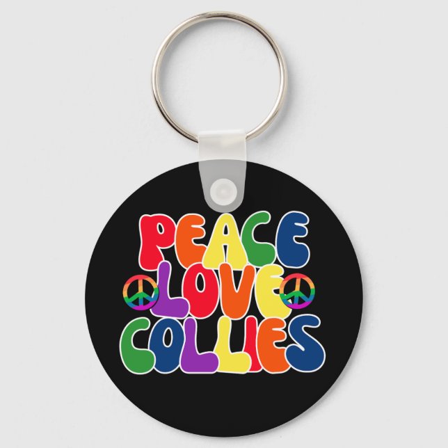 Peer-Liebe-Collies Schlüsselanhänger (Vorderseite)