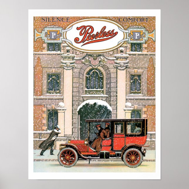 Peerless Automobile Vintag Art Print Poster (Vorne)