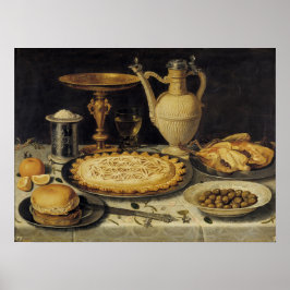 Peeters - Table With Orange, Olives And Pie Poster
