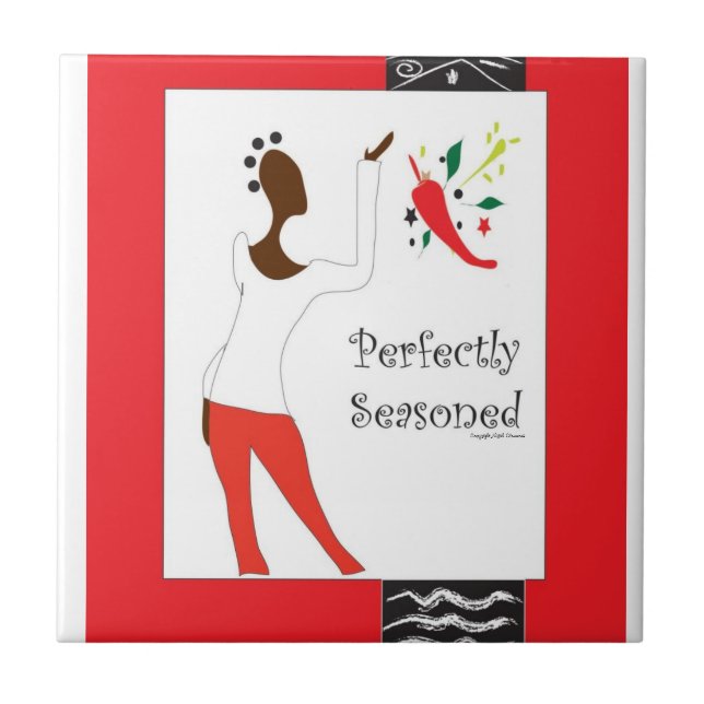 "Pefrectly würzte Küchen-Fliese " Fliese (Vorderseite)