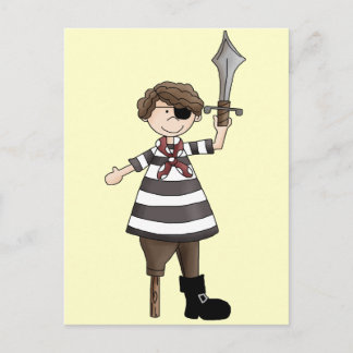 Peg-leg-Pirate Postkarte