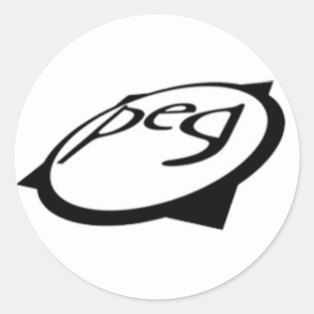 Peg Logo Runder Aufkleber (Vorderseite)