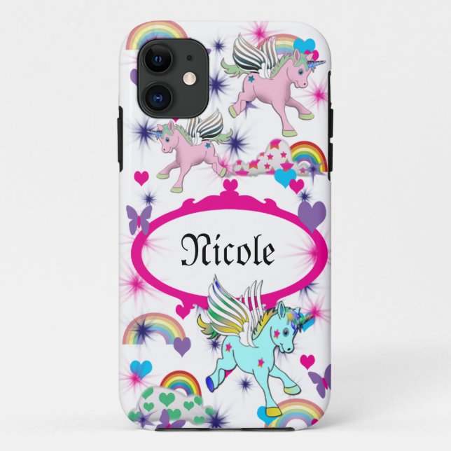 Pegacorn Liebe Case-Mate iPhone Hülle (Rückseite)