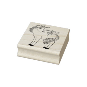 Pegacorn Winged Unicorn-Gummi-Briefmarke Gummistempel