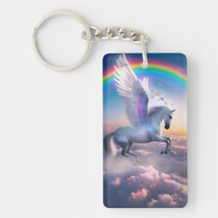 Pégase avec arc-en-ciel