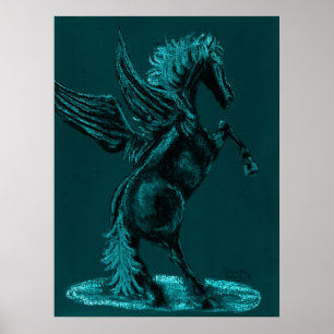 Pegasus aqua poster