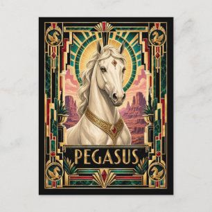 Pegasus, Art Deco Mythisch Postkarte
