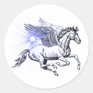 Pegasus-Aufkleber Runder Aufkleber