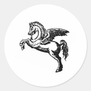 PEGASUS-AUFKLEBER RUNDER AUFKLEBER