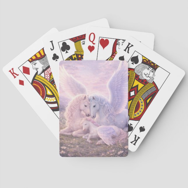 Pegasus Family Dream – Soft Fantasy Art  Spielkarten (Rückseite)