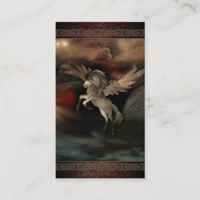 Pegasus-Fantasie-Kunst-Visitenkarten Visitenkarte (Vorderseite)