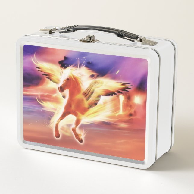 PEGASUS FÜHREN MIT LICHT METALL BROTDOSE (Vorderseite)