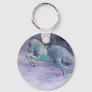 Pegasus Galloping durch Sturmwolken Schlüsselanhänger