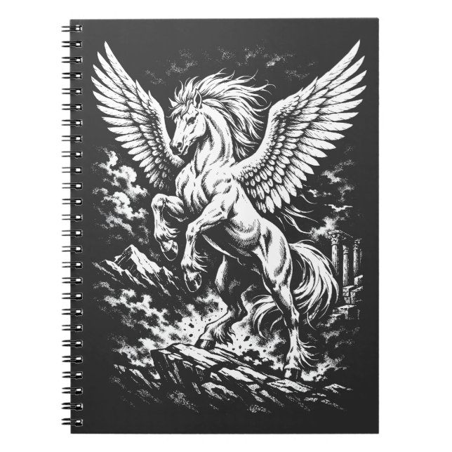 Pegasus — Geflügelter Herold des Sturms Notizblock (Vorderseite)