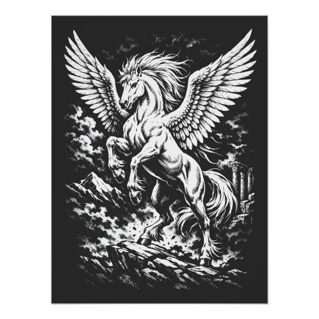 Pegasus — Geflügelter Herold des Sturms Poster (Vorderseite)