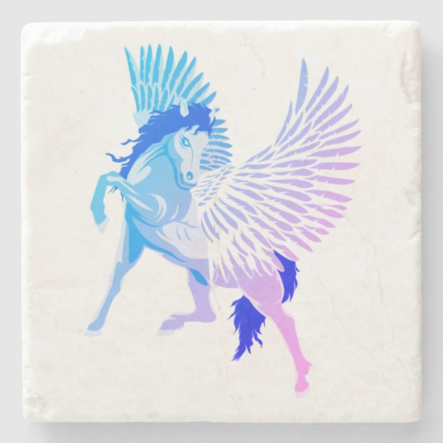 Pegasus Griechische Mythologie Flügelpferd Steinuntersetzer (Vorderseite)
