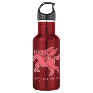 Pegasus-Gruppen-Wasser-Flasche (rot) Edelstahlflasche