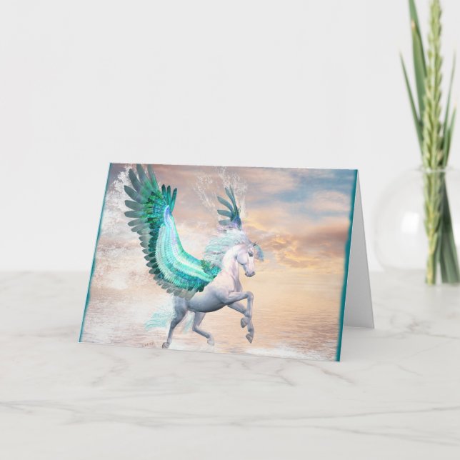 Pegasus Grußkarte & Umschlag, Sie anpassen! Karte (Vorderseite)