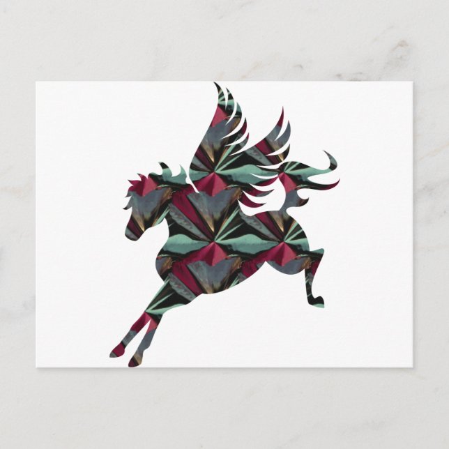 Pegasus Horse Postkarte (Vorderseite)