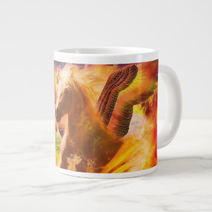 PEGASUS HORSE ZERSTÖRT DEN KRAKEN Jumbo-Tasse