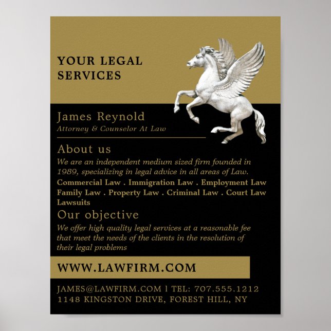 Pegasus, Legal Services Poster (Vorne)