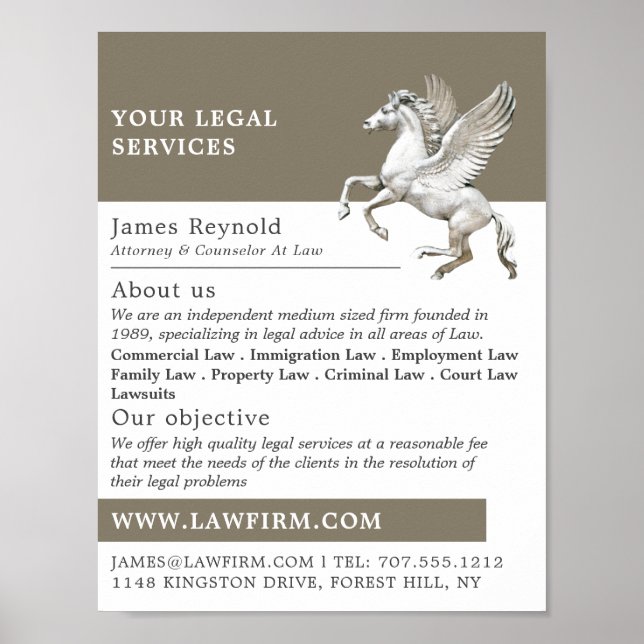 Pegasus, Legal Services Poster (Vorne)
