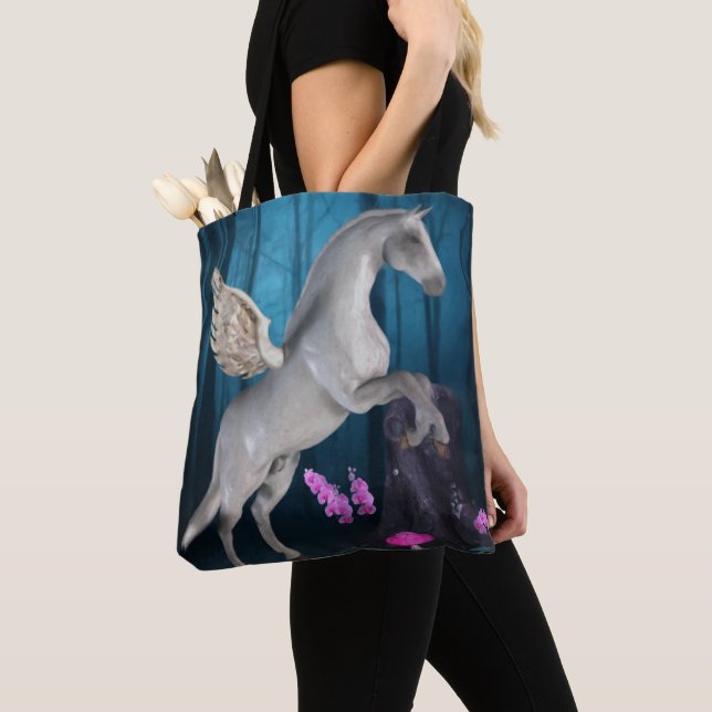 Pegasus Magical Forest Fantasy Horse Art Tasche (Von Nahem)