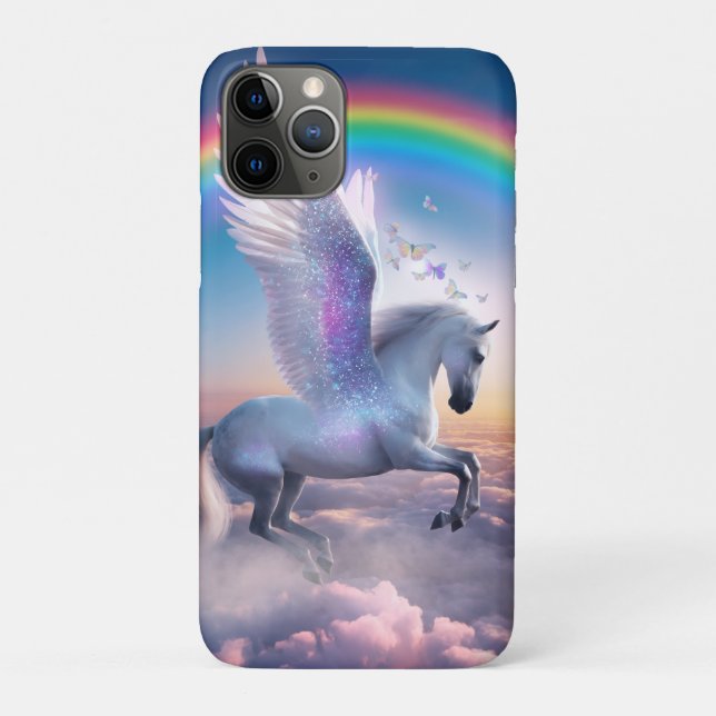 Pegasus mit Regenbogen Case-Mate iPhone Hülle (Rückseite)
