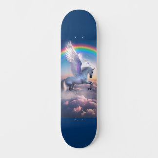 Pegasus mit Regenbogen-Skateboard Skateboard