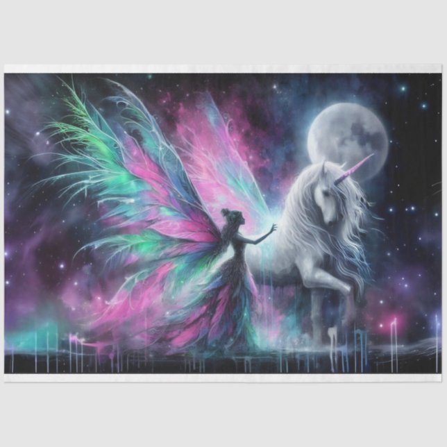 Pegasus Moon Fairy Tissue Paper Seidenpapier (Vorderseite)