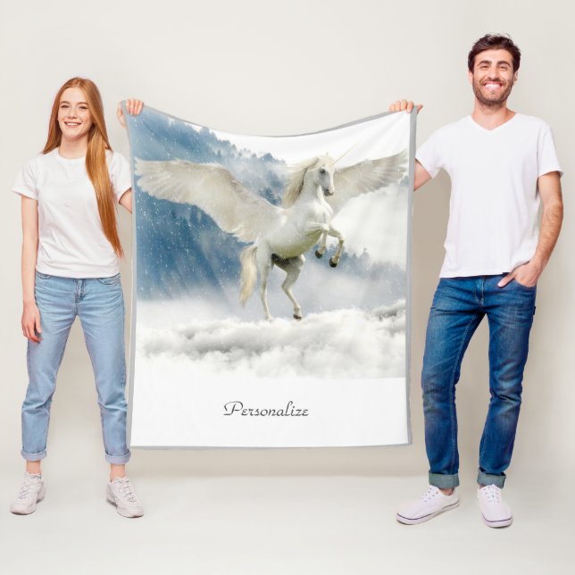 Pegasus Mythisches Flying Unicorn Pferd Fleecedecke (Beispiel)