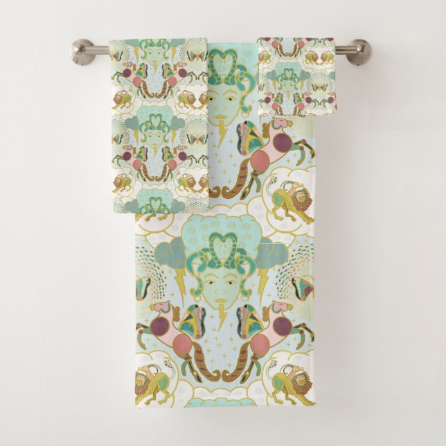 Pegasus Mythomorphosis With Medusa and Chimera Badhandtuch Set (Insitu)