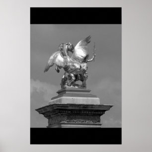 Pegasus Pont Alexandre statue skulptur Paris Pont Poster