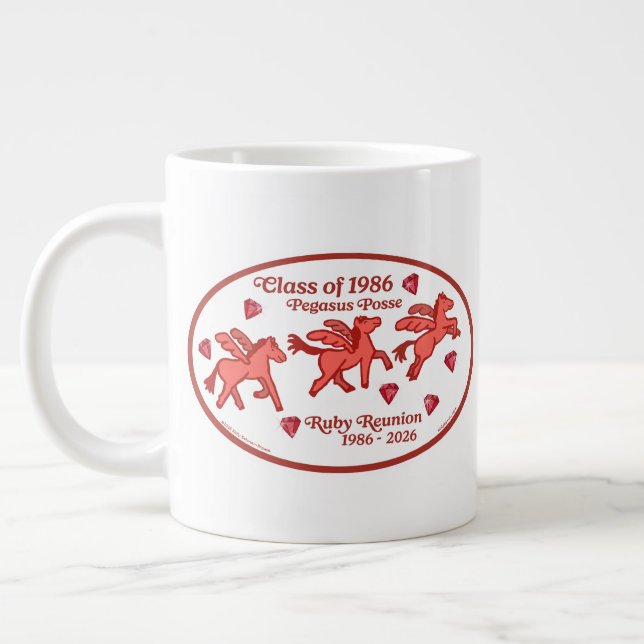 Pegasus Posse Ruby Wiedervereinigung Jumbo-Tasse (Links)