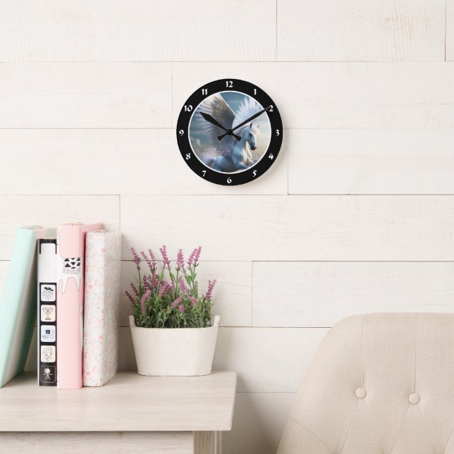 Pegasus Runde Wanduhr (Lesesaal)