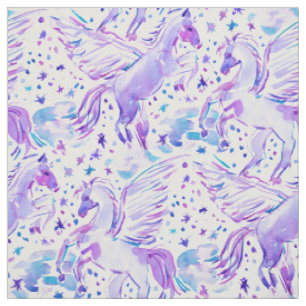 PEGASUS-STOLZ mystischer lila Girly Druck Stoff